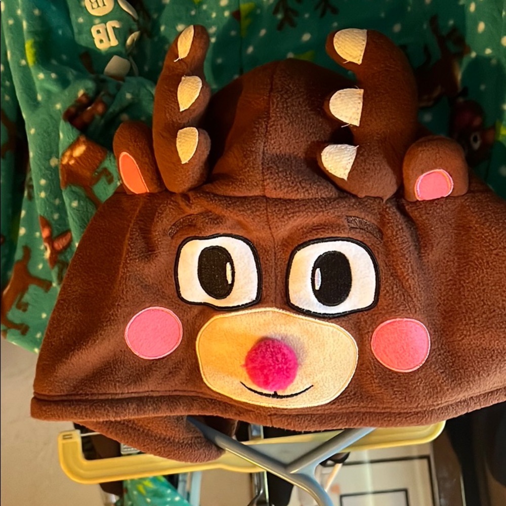 Adult Christmas Rudolph onesie EUC